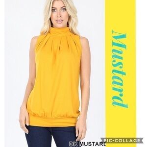 Deep Mustard Sleeveless Top
